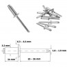 Rebite POP Repuxo Alumnio 314 ( 3.2 x 14 )