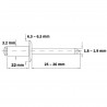 Rebite POP de Repuxo Alumnio Branco 322 ( 3.2 x 22 )
