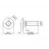 Parafuso Francs com Porcas Zincado Branco 5/16 x 2 ASME  B18.5