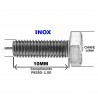 PARAFUSO SEXTAVADO INOX DIN 933 M6 X 10 A2 M6-1.00X10 A2 DIN933