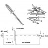 Rebite POP Repuxo Alumnio 635 ( 6.3 x 35 )