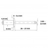 Rebite POP de Repuxo em Inox 508 ( 4.8 x 8 )