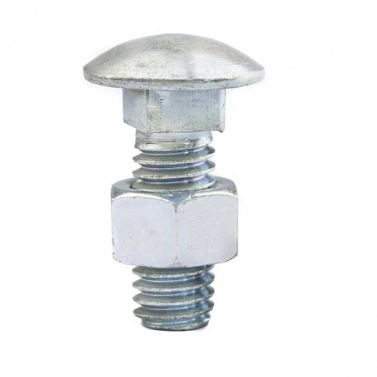 Parafuso Francs com Porcas Zincado Branco 1/2 x 4 ASME  B18.5