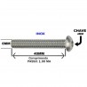 Parafuso Sextavado Interno Allen Abaulada Inox MA 6 X 40 A2 304 Allen M6-1.00X40 A2