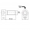 Parafuso Cabea Cilindrica com Sextavado Interno Allen M4x25 M4-0.70x25 MA