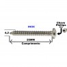 Parafuso Auto Atarraxante Panela Inox A2 304 4,2 x 25 Inox 4.2x25