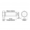 Parafuso Sextavado Ao 8.8  M8 x 40MM MA DIN 933 ROSCA INTEIRA
