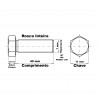 Parafuso Sextavado Ao 8.8  M7 x 40MM MA DIN 933