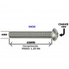 Parafuso Sextavado Interno Allen Abaulada Inox MA 8 X 60 A2 304 Allen M8-1.25X60 A2