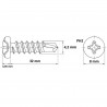 Parafuso Auto Brocante Cabea Panela Inox 4,2 x 32